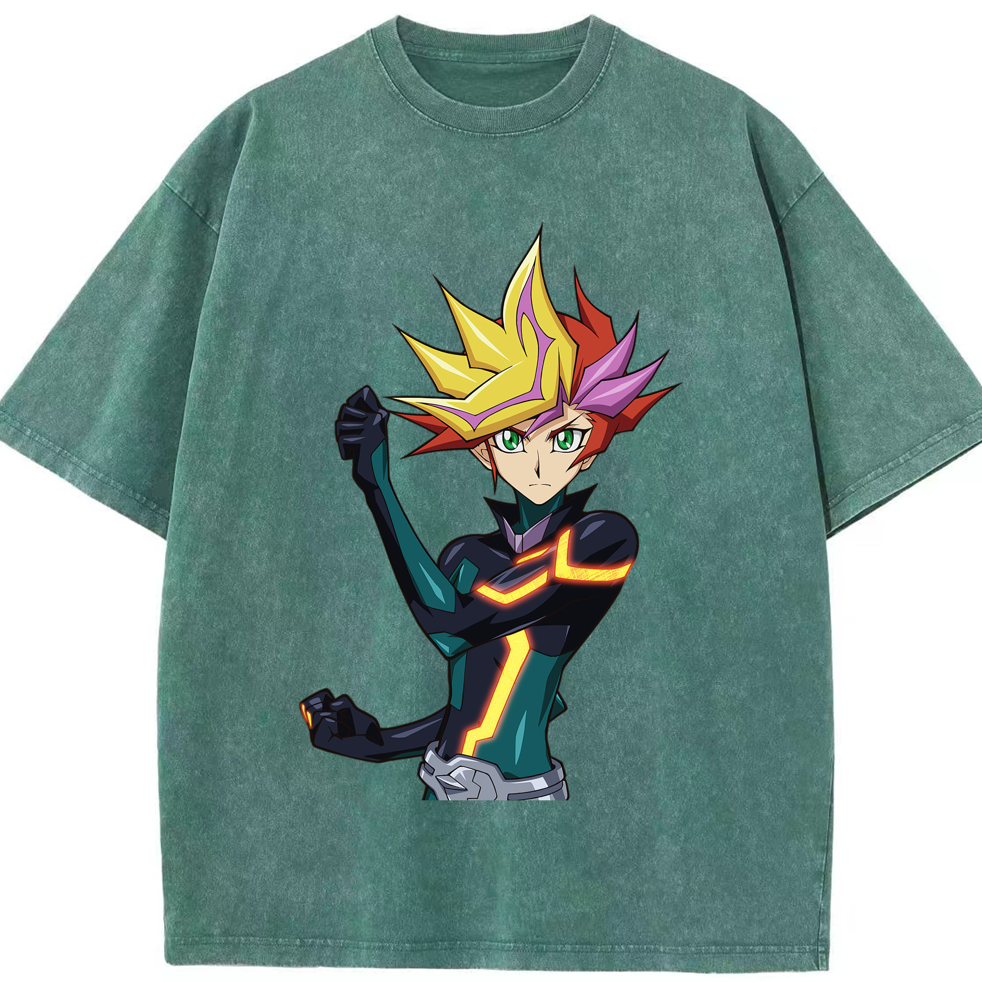 （画像用） 遊☆戯☆王 Yu-Gi-Oh! 綿100% ヴィンテージ風 半袖Tシャツ（フロントプリント）